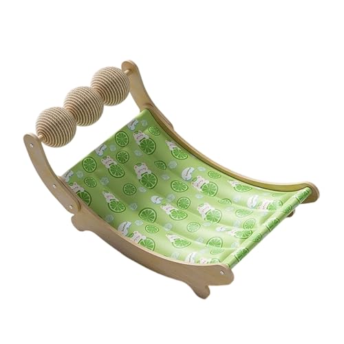 Dog Bed Haustierbett für Katzen und Hunde, Sommer-Holzkatze mit Eispad, zum Aufhängen im Innen- und Außenbereich, Haustierliege, Wiege, Schlafmatte, 1 ml von Fycakly