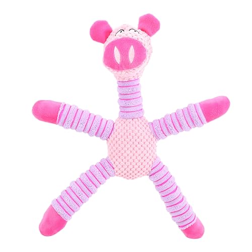 Fycakly Beißspielzeug Hund Hunde-Quietschspielzeug, Welpenspielzeug, gefülltes Kauspielzeug für Hunde, Zahnen, weiches Haustierspielzeug, Tiere, Cartoon, Elefant, Bär (20X40CM) von Fycakly