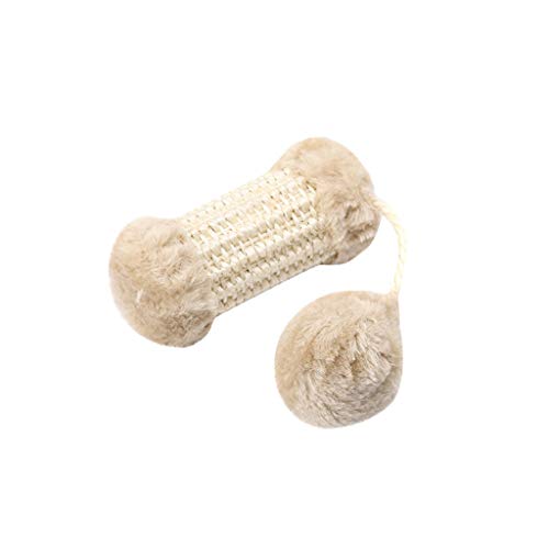 Fycakly Cat Plus -Schleifzubehör Pet Pet Interaktives Kugelsäule Sisal Pet Toys Puzzlespielzeug für Hunde (Beige, One Size) von Fycakly