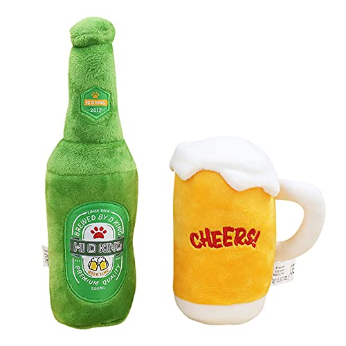 Fycakly -Geschenke Festival-Bier-Bierflasche- Deutscher Geburtstags-Bier-weiches Haustier- Indoor Katzenspielzeug (Multicolor, One Size) von Fycakly
