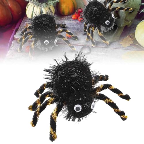Fycakly Halloween Frühlingsdeko Buntes Multifunktionsspielzeug für Katzen Funktionsspielzeug aus weichem Stahldraht Spielzeug für Jungen Mädchen (Black, 13x11x7cm) von Fycakly