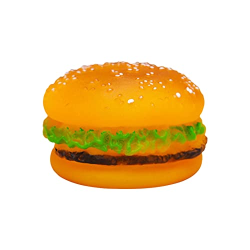 Fycakly Haustier Hundespielzeug Quietschendes Kauspielzeug Zahnreinigung Hundebedarf Teddy Hamburger Kauspielzeug für Hunde (A, One Size) von Fycakly
