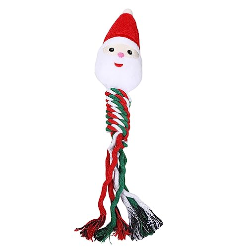 Fycakly Haustier-Weihnachtsbedarf, Hundespielzeug, Zähneknirschen, Zahnreinigung, Knoten, Baumwollseil, niedliches Cartoon-Kauspielzeug ​​ Hundespielzeug (D, One Size) von Fycakly