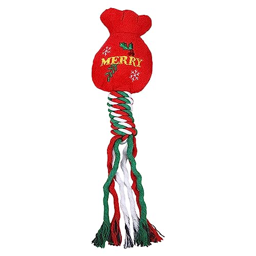 Fycakly Haustier-Weihnachtsbedarf, Hundespielzeug, Zähneknirschen, Zahnreinigung, Knoten, Baumwollseil, niedliches Cartoon-Kauspielzeug ​​ Hundespielzeug (F, One Size) von Fycakly