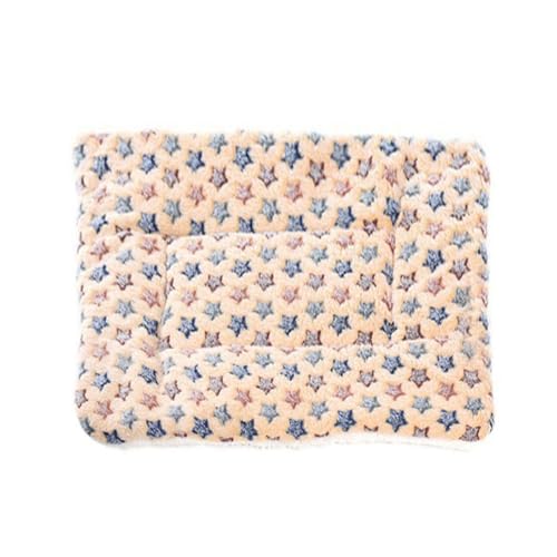 Fycakly Haustiermatten Winter verdickte Modelle Zwinger Bequeme Katze Hund Schlafmatte warme Decke Cartoon Zwinger ​​ Hundehütte für Garten wetterfest​​ (Brown, One Size) von Fycakly