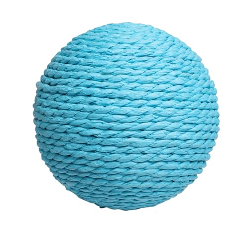 Fycakly Hunde Kauspielzeug Katzenspielzeug-Set mit Sisalseil und Federn und interaktivem Spielzeug für Hauskatzen, Kätzchen, Zähne nagen, Papierseil, Katzenspielzeug, interaktives (Blue, One Size) von Fycakly