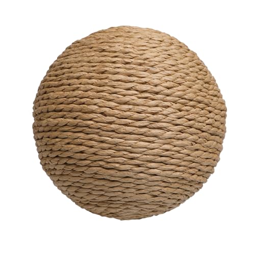 Fycakly Hunde Kauspielzeug Katzenspielzeug-Set mit Sisalseil und Federn und interaktivem Spielzeug für Hauskatzen, Kätzchen, Zähne nagen, Papierseil, Katzenspielzeug, interaktives (Brown, One Size) von Fycakly