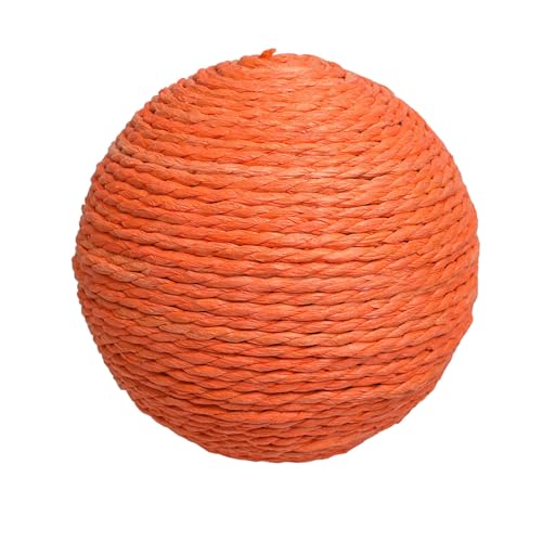 Fycakly Hunde Kauspielzeug Katzenspielzeug-Set mit Sisalseil und Federn und interaktivem Spielzeug für Hauskatzen, Kätzchen, Zähne nagen, Papierseil, Katzenspielzeug, interaktives (Orange, One Size) von Fycakly