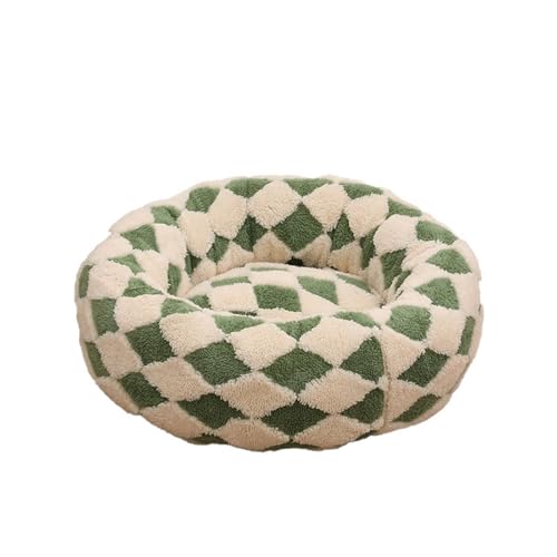 Fycakly Hundebett, Katzenbett, rundes Haustierbett, ganzjährig warmes Haustierbett, Ruhe- und Schlafbett, für alle geeignet, praktisch und für jeden ​​ Hundebett mit Seitenschutz (G, 50X50X18cm) von Fycakly