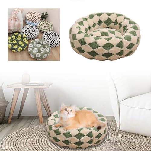 Fycakly Hundebett, Katzenbett, rundes Haustierbett, ganzjährig warmes Haustierbett, Ruhe- und Schlafbett, für alle geeignet, praktisch und für jeden Ort im ​​ Katzenhöhle mit (G, 60X60X20cm) von Fycakly