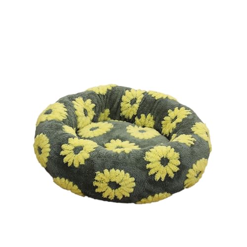 Fycakly Hundebett, Katzenbett, rundes Haustierbett, ganzjährig warmes Haustierbett, Ruhe- und Schlafbett, für alle geeignet, praktisch und für jeden Ort im ​​ Katzenkorb Rattan im (A, 90X90X20cm) von Fycakly