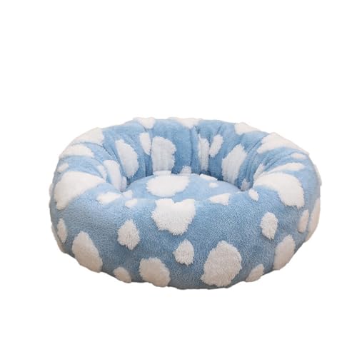 Fycakly Hundebett, Katzenbett, rundes Haustierbett, ganzjährig warmes Haustierbett, Ruhe- und Schlafbett, für alle geeignet, praktisch und für jeden Ort im ​​ Katzenkorb Rattan im (B, 90X90X20cm) von Fycakly