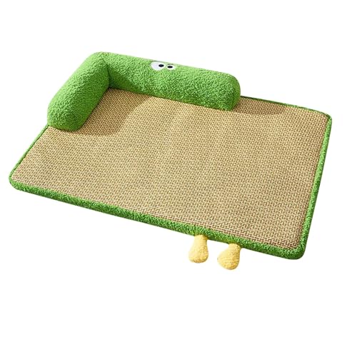 Fycakly Hundebett Flauschig Strapazierfähiges Haustierbett aus Flachs für Hunde und Katzen, Kaubett für den Innenbereich, bequemes Katzenbett Zuhause und Zimmer von Fycakly
