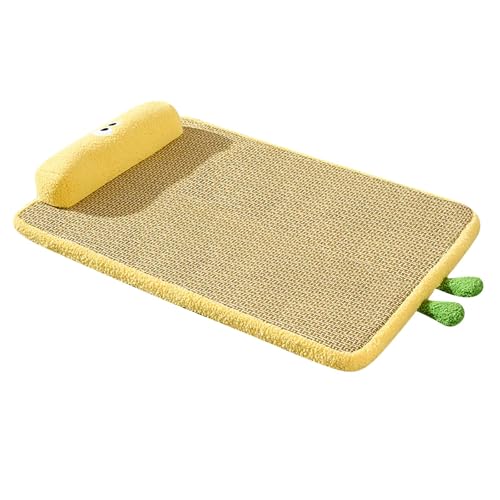 Fycakly Hundebett Flauschig Strapazierfähiges Haustierbett aus Flachs für Hunde und Katzen, Kaubett für den Innenbereich, bequemes Katzenbett Zuhause und Zimmer von Fycakly