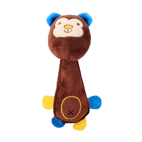 Fycakly Hundespielzeug Welpen Hundespielzeug Vocal Cartoon Katzenspielzeug Puzzle Weich Und (Brown, 21x7.3cm) von Fycakly