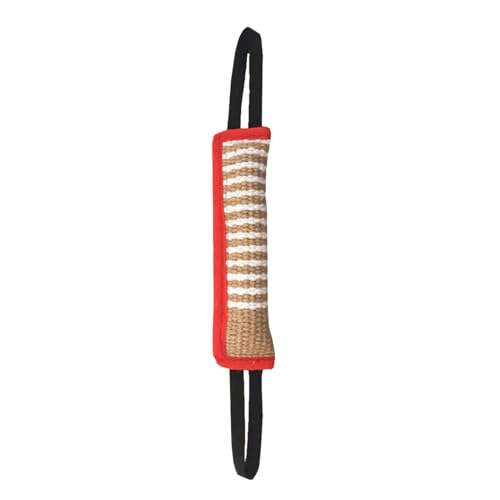 Fycakly Hundetraining Green Tear Cloth Stick Kauzähne Hundestick Dog Training Supplies Hundespielzeug ​​ Langlebiges Zerrspielzeug Tau Hanfseil​​ (Red, One Size) von Fycakly