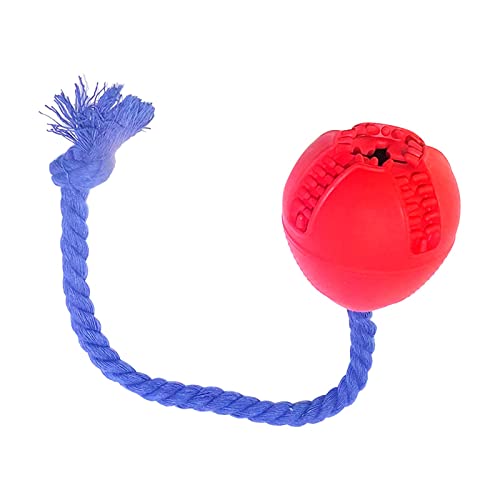 Fycakly Interaktives Hundespielzeug Kistentraining für Welpen Puzzlespender mit Seil Reduzieren Sie Stressangst Hundefutterspender ​​ Kautierchen (Red, One Size) von Fycakly