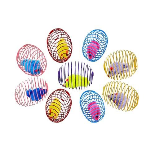 Fycakly Käfig-Katzenspielzeug, Plüsch, einfarbig, niedliches Modellier-Haustierspielzeug Puzzlespielzeug für Hunde (One Size) von Fycakly