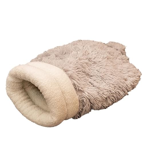 Fycakly Katzenbett für ultimativen Komfort. Wintersack und wärmender Schlafsack für Katzen und kleine Hunde. Gemütliches Haustierbett zum Entspannen im Innenbereich ​​ Haustierbett (Grey, One Size) von Fycakly