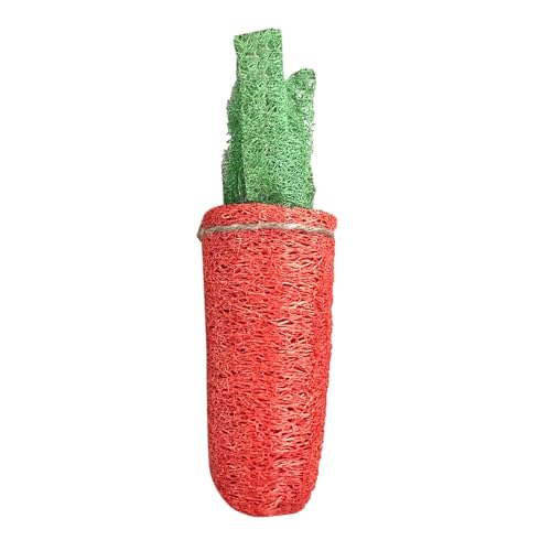 Fycakly Luffa gefüllte Karotte Hund Brosche Karotte Garten Hund Haustier Tiere Langlebiges Hundespielzeug (Watermelon Red, 19x5cm) von Fycakly