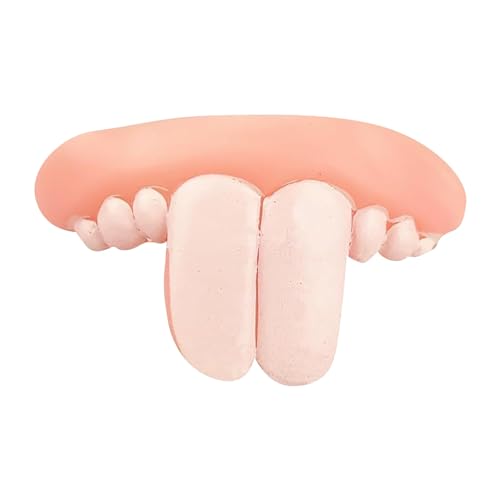 Fycakly Lustiges für Zahnprothesen für Haustiere, Hundeprothesen, lustige Zahnspangen Hunde, Kauspielzeug Hunde, geeignet Halloween, Hundespielzeug, ​​ Zahnreinigender Kausnack mit (White, 5) von Fycakly