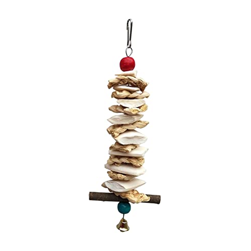 Fycakly Papageienspielzeug, Maishaut, Holz, Vogelzubehör Kauspielzeug für Hunde Naturkautschuk​​ (Khaki, One Size) von Fycakly