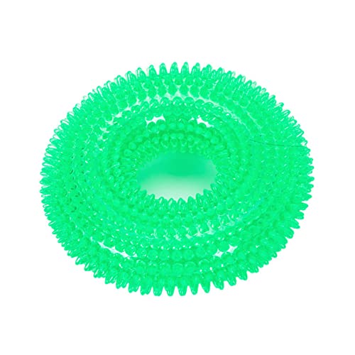 Fycakly Pet Kaubares Sprachspielzeug Dog TPR Molar Cleaning Toothbrush ​​ Langlebiges Zerrspielzeug Tau Hanfseil​​ (Green, One Size) von Fycakly