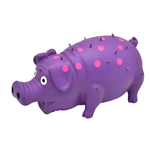 Fycakly Quietschendes Hundespielzeug Latex Polka Dot Ferkel Hundespielzeug ​​ Langlebiges Zerrspielzeug Tau Hanfseil​​ (G, One Size) von Fycakly