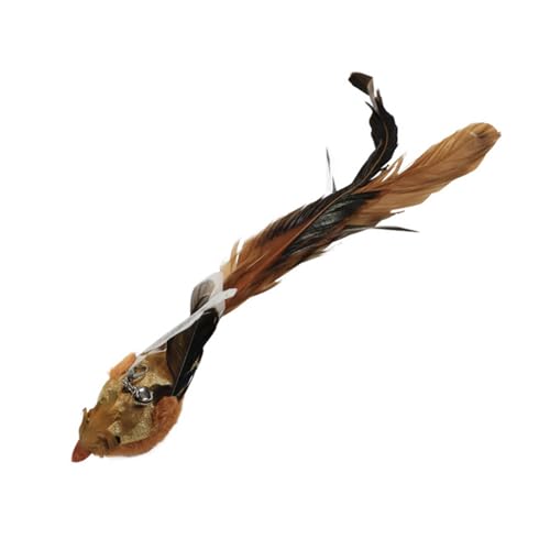 Fycakly Realistisches Vogel- und Katzenspielzeug-Set, handgefertigtes Katzenfederspielzeug, interaktives Katzenspielzeug, geeignet für Hauskatzen, perfekte Katzenstäbchen und Heim- (C, One Size) von Fycakly