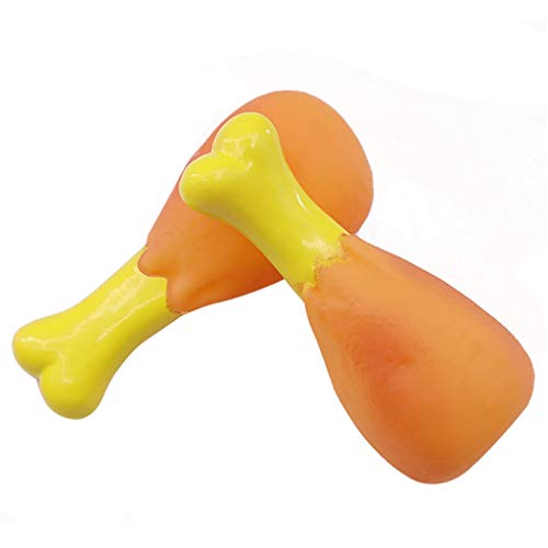 Fycakly Reinigung von HundeChew Zahnbürste StickTeeth interaktive Tierspielzeuge Hundezuchtspiele Chew Quietschspielzeug Haustiere (Orange, One Size) von Fycakly