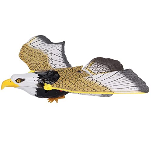 Fycakly Simulierte Vögel hängendes Haustierspielzeug, zwitschernder, Katzenspielzeug, Ton Licht, elektrischer Fliegender, 360-Grad-Drehung Quietschspielzeug Haustiere (B, One Size) von Fycakly