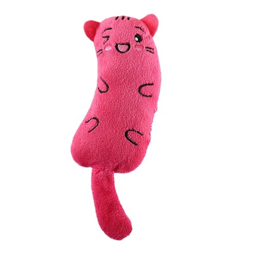 Fycakly Since Hi Katzenspielzeug, süßes Haustierspielzeug aus Papier mit Ton und Schwanz Quietschspielzeug Haustiere (Red, 10.5x5.5cm) von Fycakly
