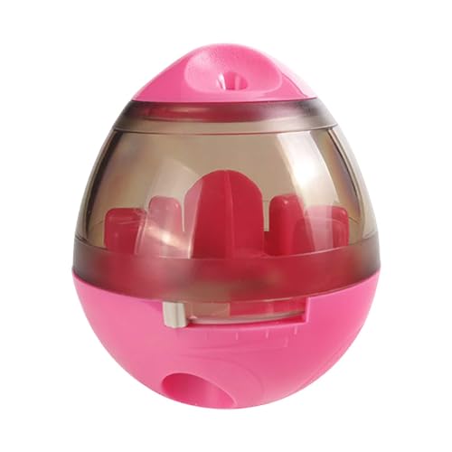 Fycakly Tumbler-Haustierspielzeug, automatisches Haustier-Snack-Spielzeug zur Verbesserung der IQ-Interaktion, einstellbares Snack-Spielzeug für Haustiere Indoor Katzenspielzeug (Red, 10x10x11.7cm) von Fycakly