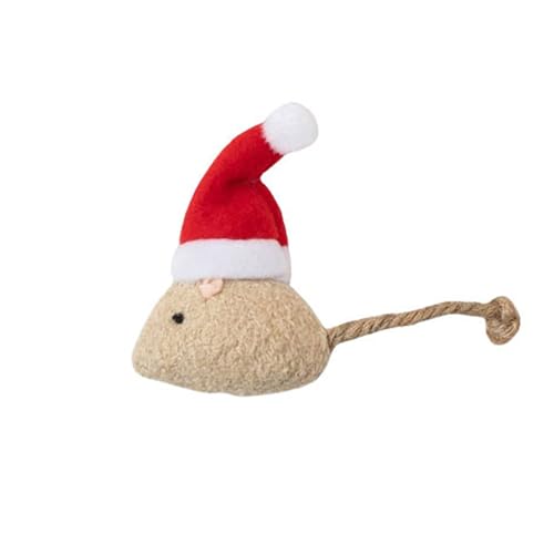 Fycakly Weihnachtssimulations-Kauspielzeug für Welpen, unzerstörbares Hundespielzeug, Weihnachtskatzenspielzeug, Katzenschleifspielzeug, lustiges süßes interaktives Spielzeug für (C, One Size) von Fycakly