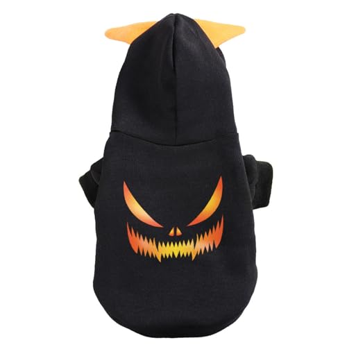 Halloween Kostüm für Hunde Halloween-Hundehoodie mit, lustige Katzenkleidung, Kürbisdesign, Warmer Haustieranzug, Zweibeinkostüm, geeignet für kleine mittelgroße Hunde (M (Rückenlänge 35 (Black, XL) Halloween Kostüm für Hunde Halloween-Hundehoodie mit, lustige Katzenkleidung, Kürbisdesign, Warmer Haustieranzug, Zweibeinkostüm, geeignet für kleine mittelgroße Hunde (M (Rückenlänge 35 (Black, XL) von Fycakly