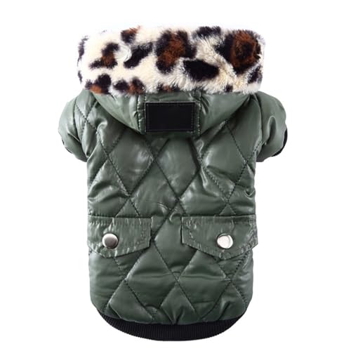 Fycakly Hunde Klamotten Haustier Hund Kleidung Winter Casual Warme Kleidung Teddy gefüllte Jacke (A, XS) von Fycakly