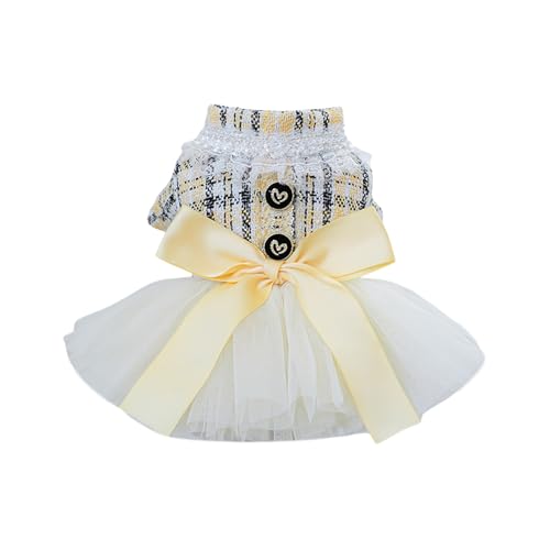 Hunde Klamotten Modisches Blingbling-Tutu-Kleid mit edler Spitze für extra kleine kleine Welpen, perfekt für Partys Festliche Feiern (D, L) von Fycakly