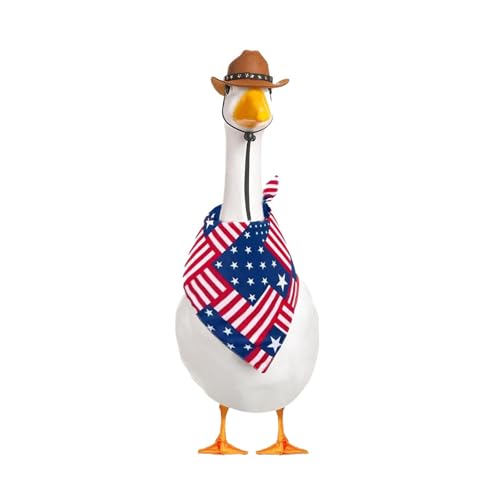 Fycakly Hunde Kleidung für Kleine Hunde Gänsebekleidungsset Gänsebekleidung Independent Day Gänsebekleidung Frühlings-/Sommergans Happy Porch Goose Logo Geeignet für die (White, 30CM) von Fycakly
