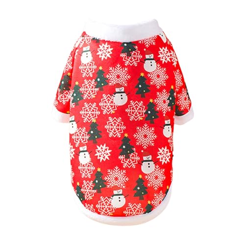Hunde Kleidung für Kleine Hunde Neue Weihnachtskleidung, geeignet für kleine und mittelgroße Haustiere wie Bären, Katzenkleidung, Heimtierbedarf und Hundekleidung (Red, S) von Fycakly