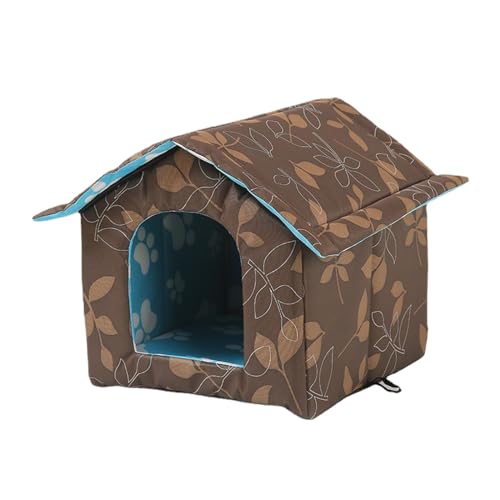Hundekissen Outdoor Indoor Winter mit selbstwärmender Unterlage, wärmeisoliertes Schutzgehege für Katzen, Hunde, Kaninchen, zusammenklappbares Zelt für Tiere von Fycakly