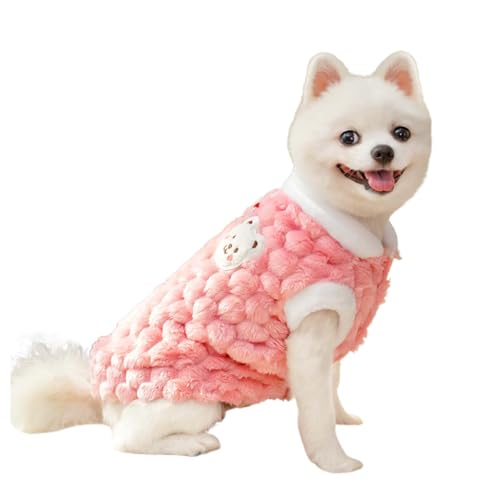 Fycakly Hundekleid Haustierkleidung für kleine Hunde, Winter-Hundehoodie Fleece mit Loch für das Geschirr, warme Herbstbekleidung für Welpen Spielzeugrassen (XXL) von Fycakly
