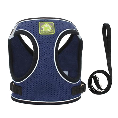 Fycakly Hundekleidung Kleine Hunde Haustiergeschirr Reflektierende atmungsaktive Hundeleine Welpengeschirr Haustierbedarf Outdoor-Spieltraktion (F, L) von Fycakly