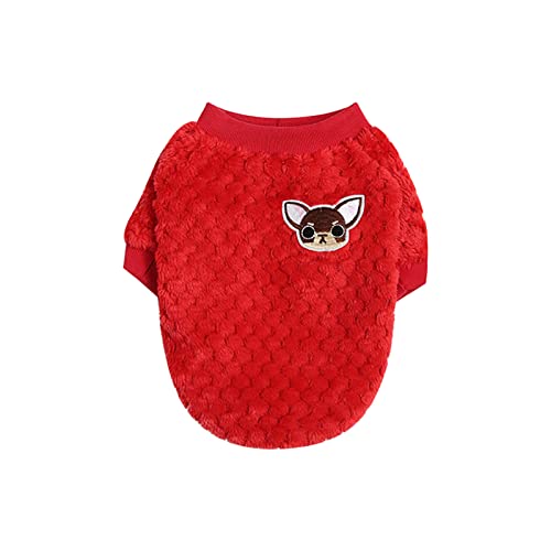 Hundekleidung Kleine Hunde Hundekleidung Winter Haustierkleidung Katze Kleine Hundehaustierkleidung (Red, S) von Fycakly