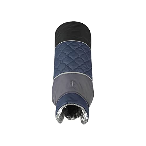 Hundekleidung Kleine Hunde wasserdichter Haustiermantel Winter Warmer Hund - Wintermantel für kleine mittelgroße Hunde doppelseitig tragbar (Navy, M) von Fycakly