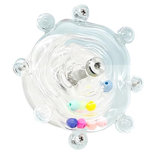 Interaktives Volierenspielzubehör, langlebiges Laufrad für aktive Vögel, geeignet für Verschiedene Vogelarten Interaktives Haustierspielzeug (Light Gray, 8x8x4) von Fycakly