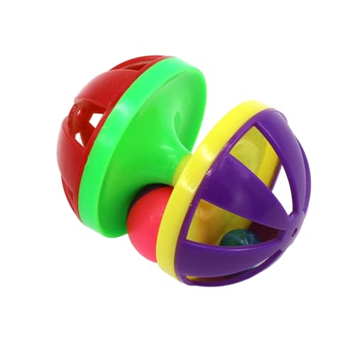 Katze Glocke Kunststoff Jingle Für Katzen Pounce Rassel Für Katze Training Spiel Interaktive Spielen Kauspielzeug für Hunde (Blue, One Size) von Fycakly