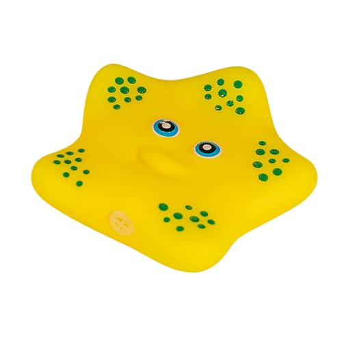 Katzenpool-Wasserspielzeug, quietschendes Katzenpool-, schwimmend, reduziert Langeweile, Haustier-Katzen-Schwimmbad, Fischspielzeug für Tierheim, Badezimmer Quietschspielzeug (D, 6.5x6.5x1.2cm) von Fycakly