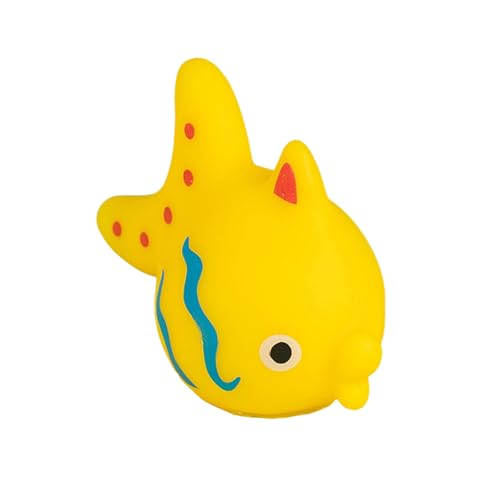 Katzenpool-Wasserspielzeug, quietschendes Katzenpool-, schwimmend, reduziert Langeweile, Haustier-Katzen-Schwimmbad, Fischspielzeug für Tierheim, Badezimmer Quietschspielzeug (F, 3.5x7.5x5.5cm) von Fycakly