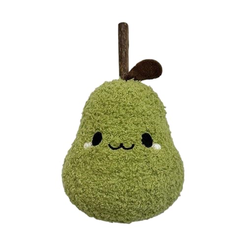 Kauspielzeug Welpen Kauspielzeug für Katzen, gefüllte Cartoon-Birne, Zahnungsspielzeug, Katzenspielzeug (Green, 9.5x8.5cm) von Fycakly