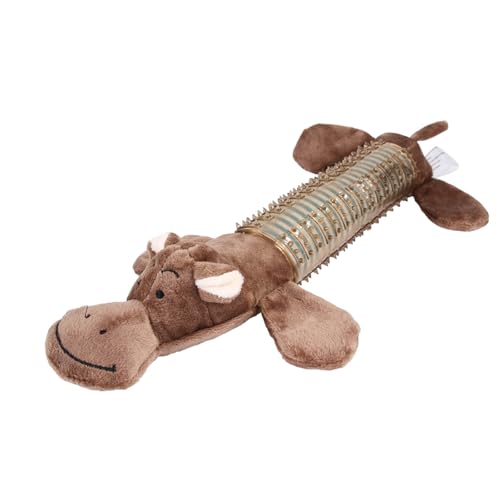 Kauspielzeug für Hunde für aggressive Kauer 2025 Neue Hundespielzeuge Unzerstörbares Quietschspielzeug Hunde Hundespielzeug mit weichem Stoff Interaktives Hundespielzeug Kauspielzeug ( Brown, 34cm) von Fycakly